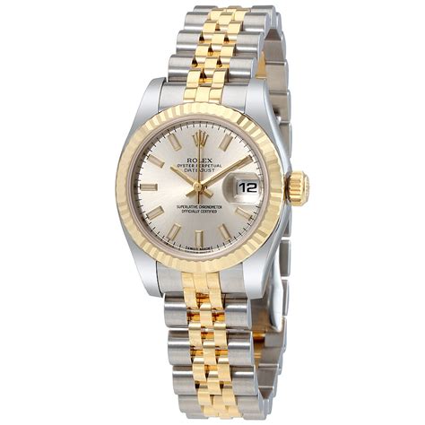 small silver rolex women& 39|rolex gold watches for women.